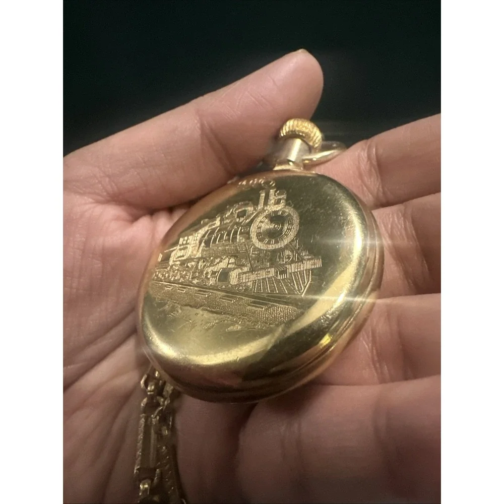 Working Vintage WESTCLOX Train Pocket Unisex Watch RUNS AND KEEPS TIME 50mm